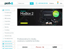 Tablet Screenshot of profi-dj.sk